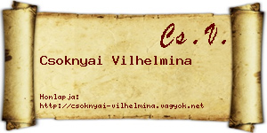 Csoknyai Vilhelmina névjegykártya